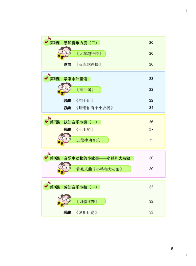 《粤教版1年级音乐下册高清教材_光塔笔记小学教辅_2025秋电子课本小学科目-新教材_全部版本•小学音乐电子课本_粤教版小学音乐电子课本》第6页预览
