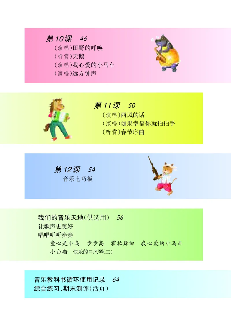 《湘艺版4年级音乐上册高清教材_光塔笔记小学教辅_2025秋电子课本小学科目-新教材_全部版本•小学音乐电子课本_湘艺版小学音乐电子课本》第7页预览