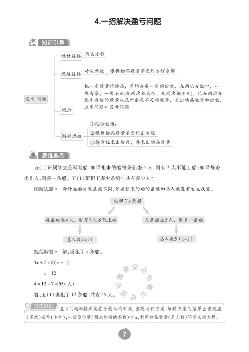 《005.24春苏教版数学五年级下册思维训练公众号：米妈家长圈_小学1-6年级全科全套_1-6年级全科下册_五年级_其他补充资料_教辅系列_数学苏教版资料》第9页预览