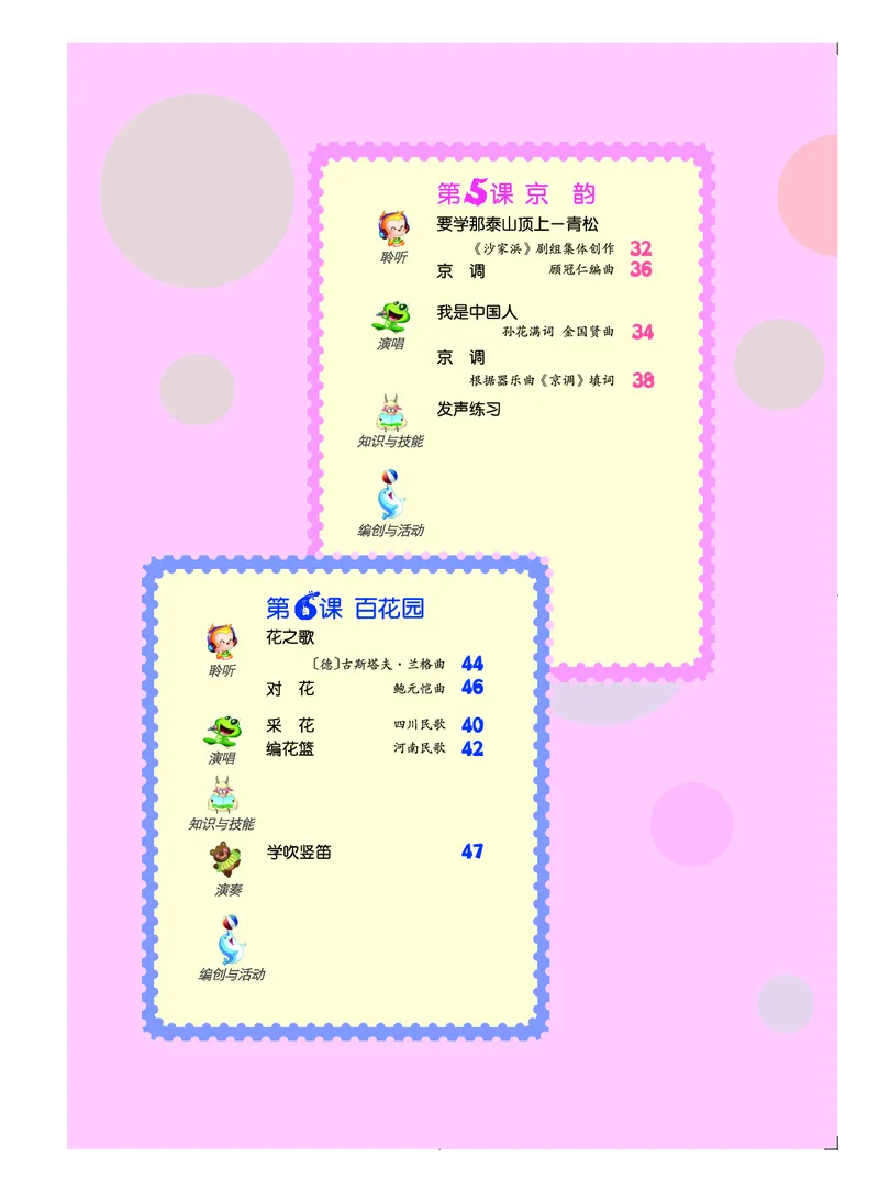 《人音版5年级音乐下册高清教材_光塔笔记小学教辅_2025秋电子课本小学科目-新教材_全部版本•小学音乐电子课本_人音版小学音乐电子课本_人音版小学音乐（简谱）》第6页预览
