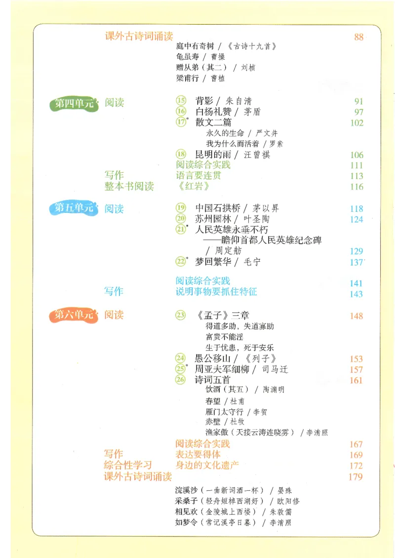 《2025秋人教版语文八年级上册学霸笔记_🌲八年级课堂笔记》第4页预览