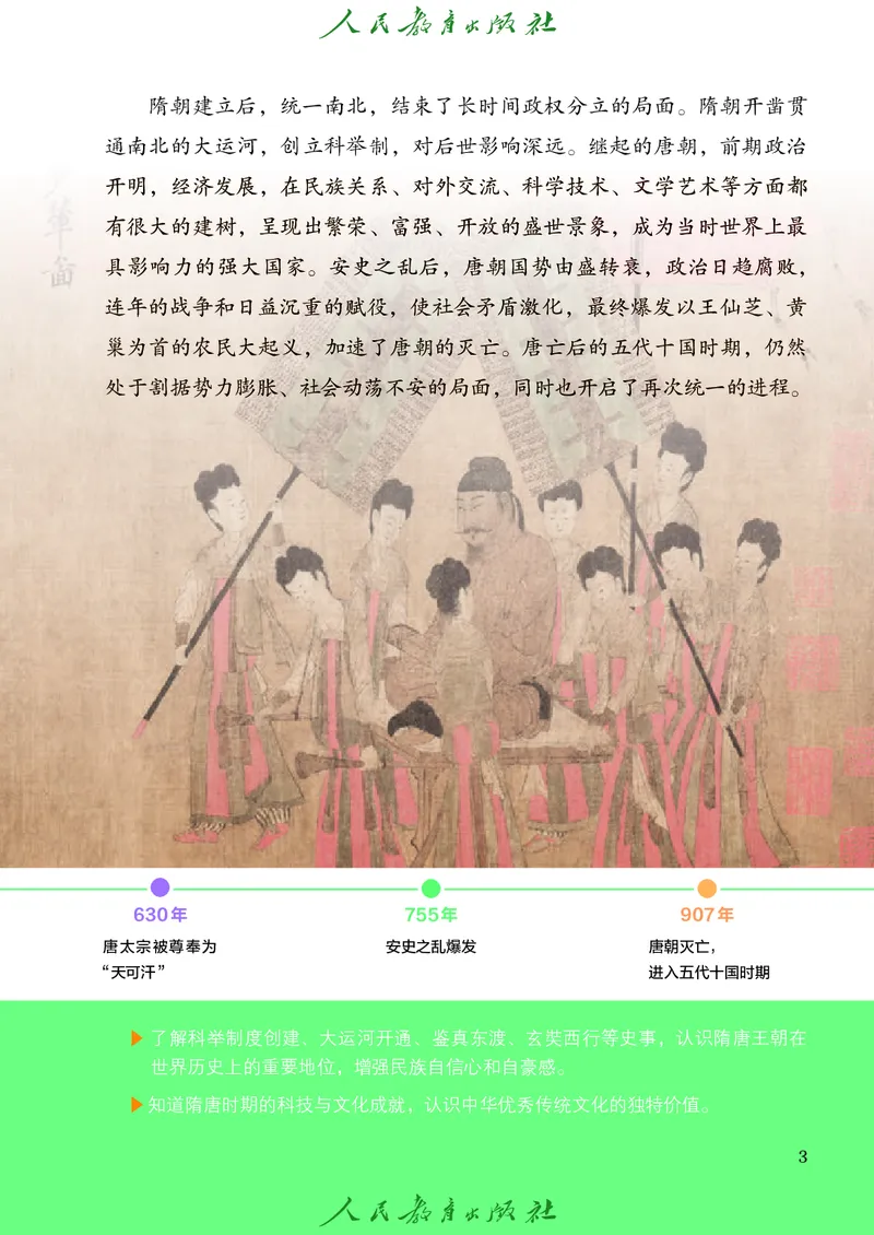 《人教版7年级历史下册高清教材_2025秋电子课本初中科目-新教材_全国统一•初中历史电子课本》第8页预览