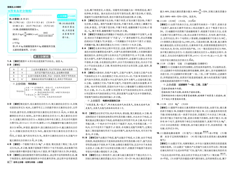 《2026《初中上分卷•化学》9全(RJ)答案解析_2026版初中《必刷题上分卷》9年级上册（7科全套）》第10页预览