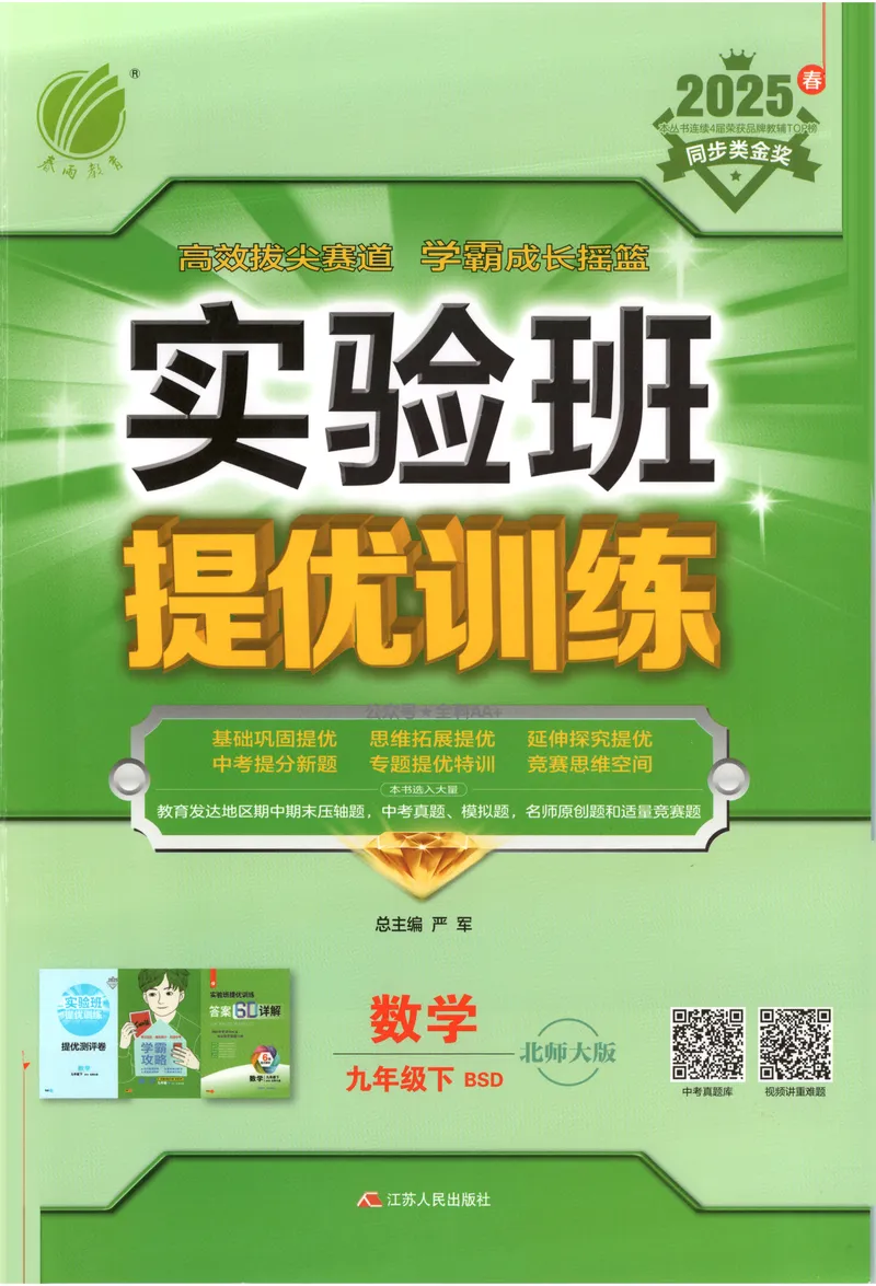 《2025《实验班提优训练》数学9下(北师大)_初中全科目同步习题+精品试卷（7-9年级）_25秋初中数学《同步习题+精品试卷》_初中数学北师大试卷_下册_《实验班提优训练》25春》第1页预览