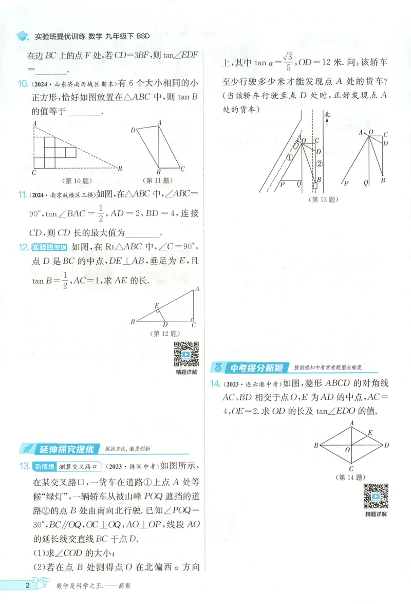 《2025《实验班提优训练》数学9下(北师大)_初中全科目同步习题+精品试卷（7-9年级）_25秋初中数学《同步习题+精品试卷》_初中数学北师大试卷_下册_《实验班提优训练》25春》第10页预览