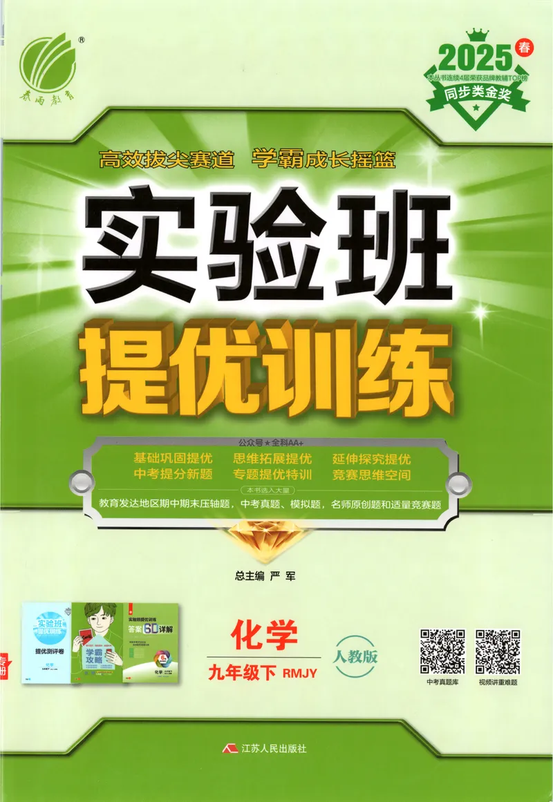 《2025《实验班提优训练》化学9下(人教)_初中全科目同步习题+精品试卷（7-9年级）_25秋初中化学《同步习题+精品试卷》_初中化学（人教版）试卷_《实验班提优训练》25春》第1页预览
