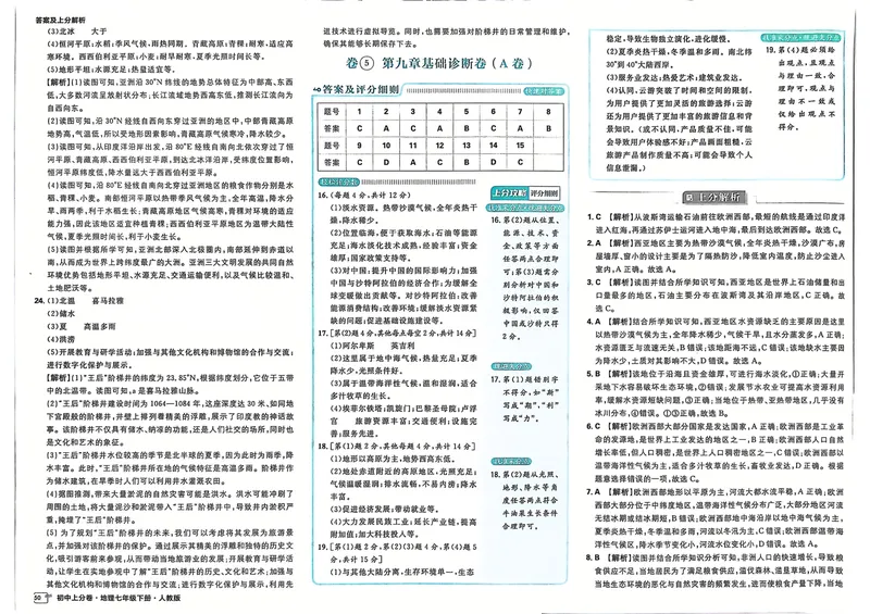 《2025上分卷初一地理下答案_初中全科目同步习题+精品试卷（7-9年级）_25秋初中地理《同步习题+精品试卷》_《初中上分卷》2025秋_2025版》第10页预览