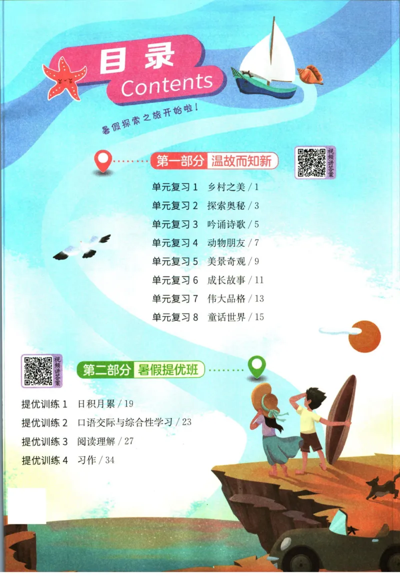 《实验班暑假衔接四升五语文人教版_decrypted_光塔笔记小学教辅_2025秋《实验班暑假衔接》语文数学英语（1-6年级多版本）_1-6年级语文《实验班暑假衔接》》第2页预览