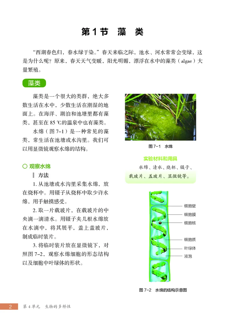 《苏科版7年级生物下册高清教材_2025秋电子课本初中科目-新教材_全部版本•初中生物电子课本_苏科版初中生物电子课本》第9页预览
