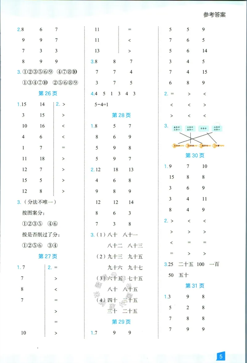 《007.24春人教版数学高途功夫口算基本功一年级下册答案_小学1-6年级全科全套_1-6年级全科下册_一年级_其他补充资料_数学人教版资料》第6页预览