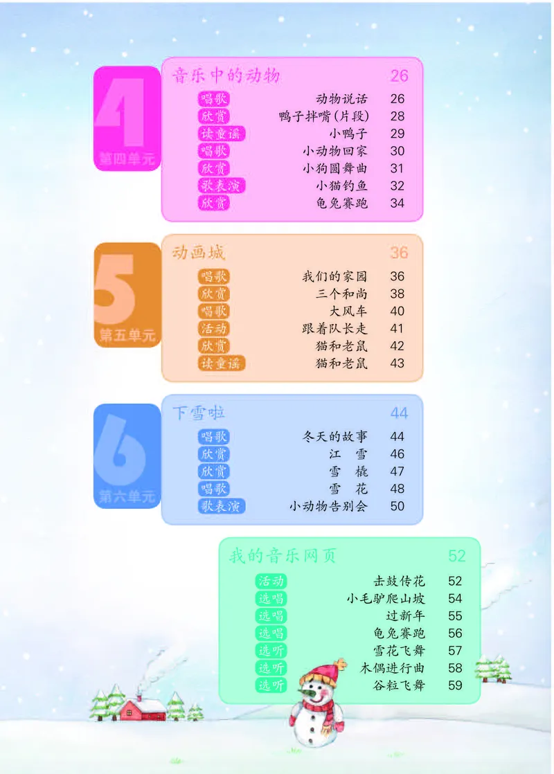 《人教版2年级音乐上册高清教材_光塔笔记小学教辅_2025秋电子课本小学科目-新教材_全部版本•小学音乐电子课本_人教版小学音乐电子课本_人教版小学音乐（五线谱）》第5页预览