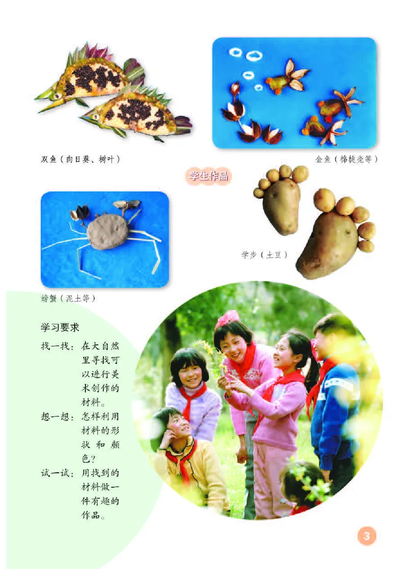 《人教版1年级美术下册高清教材_光塔笔记小学教辅_2025秋电子课本小学科目-新教材_全部版本•小学美术电子课本_人教版小学美术电子课本》第7页预览