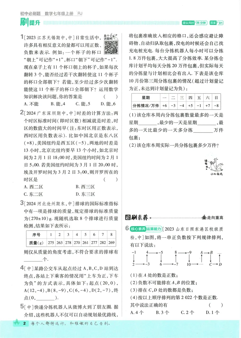 《25版初中必刷题数学7上(人教版)_初中全科目同步习题+精品试卷（7-9年级）_25秋初中数学《同步习题+精品试卷》_初中数学人教版试卷_初中数学人教版7-9年级上册_《初中必刷题》24秋》第10页预览