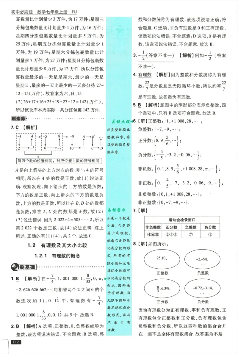 《2026《初中必刷题》数学(RJ)7上批注式详答与详析_2026版初中《必刷题》7-9年级上册（全科）（多版本合集）_2026版初中《必刷题》7年级上册（7科全）（多版本合集）》第3页预览
