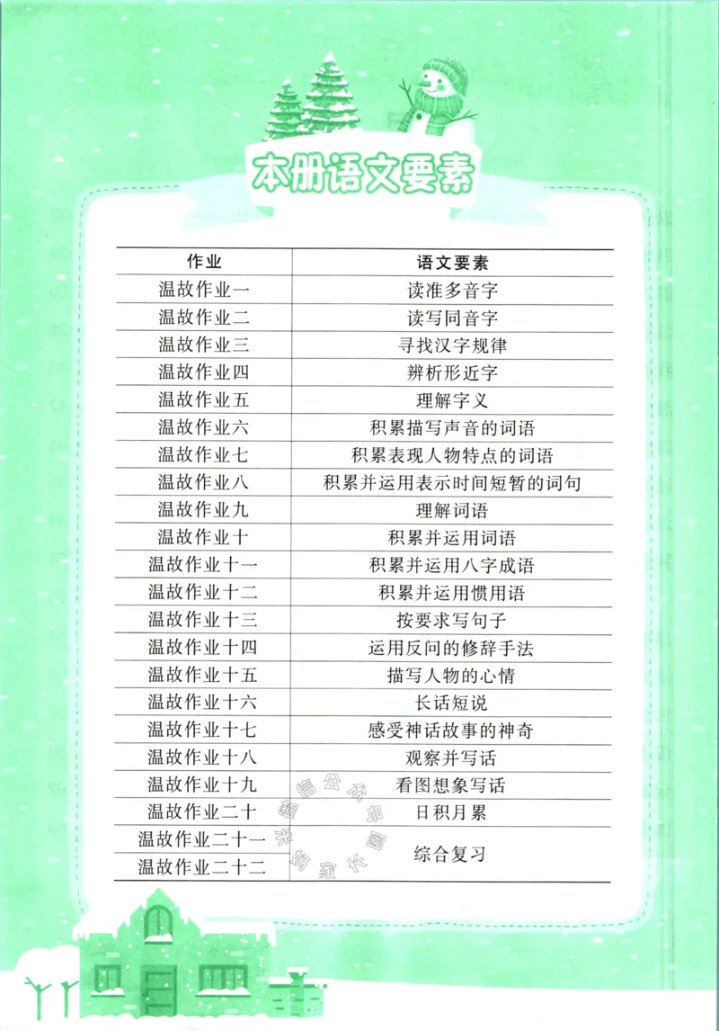 《011.黄冈小状元寒假作业四年级语文（有答案）公众号：米妈家长圈_小学1-6年级全科全套_1-6年级全科下册_四年级_其他补充资料_寒假衔接资料》第3页预览