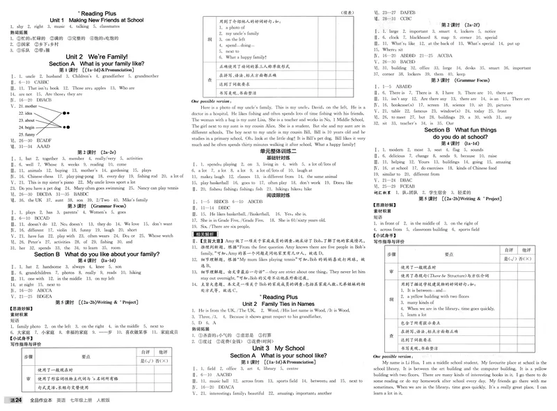 《2026《全品作业本》英语七上(RJ)答案_初中全科目同步习题+精品试卷（7-9年级）_25秋初中英语《同步习题+精品试卷》_初中英语（人教版）试卷_初中英语7-9年级上册_《全品作业本》25秋》第2页预览