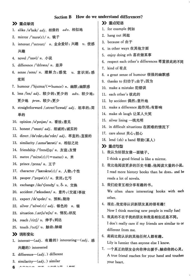 《2026《初中英语•全品作业本》8上背记本_初中全科目同步习题+精品试卷（7-9年级）_25秋初中英语《同步习题+精品试卷》_初中英语（人教版）试卷_初中英语7-9年级上册_《全品作业本》25秋》第7页预览
