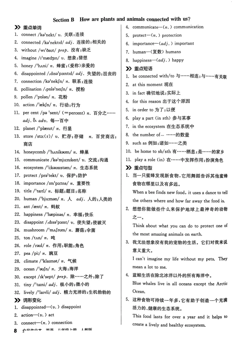《2026《初中英语•全品作业本》8上背记本_初中全科目同步习题+精品试卷（7-9年级）_25秋初中英语《同步习题+精品试卷》_初中英语（人教版）试卷_初中英语7-9年级上册_《全品作业本》25秋》第9页预览
