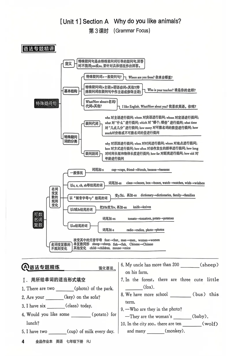 《2025英语《全品作业本》7下(RJ)_初中全科目同步习题+精品试卷（7-9年级）_25秋初中英语《同步习题+精品试卷》_初中英语（人教版）试卷_初中英语7-9年级下册_《全品作业本》25春》第9页预览