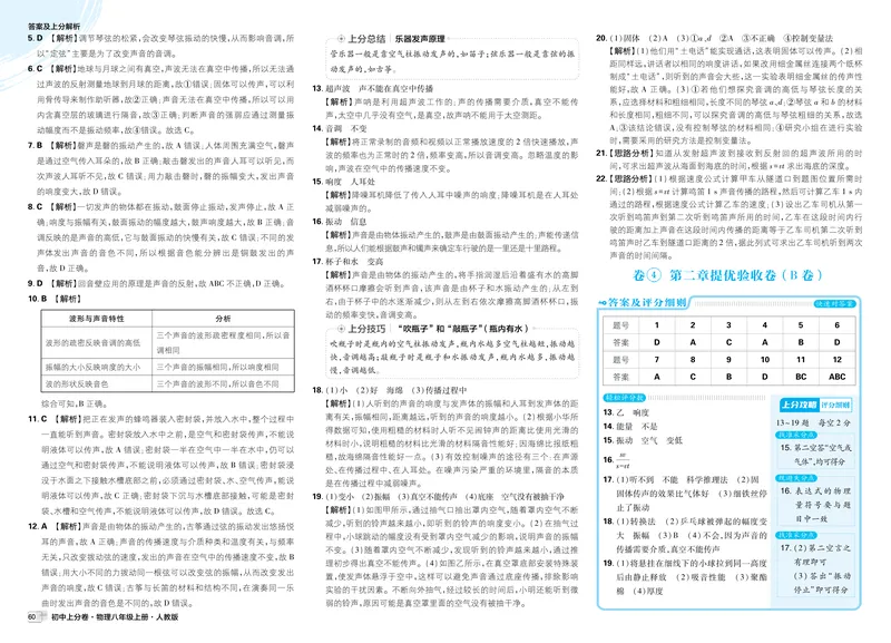 《2026《初中上分卷•物理》8上(RJ)解析册_2026版初中《必刷题上分卷》8年级上册（8科）北师+人教_2026《初中上分卷》物理RJ》第7页预览