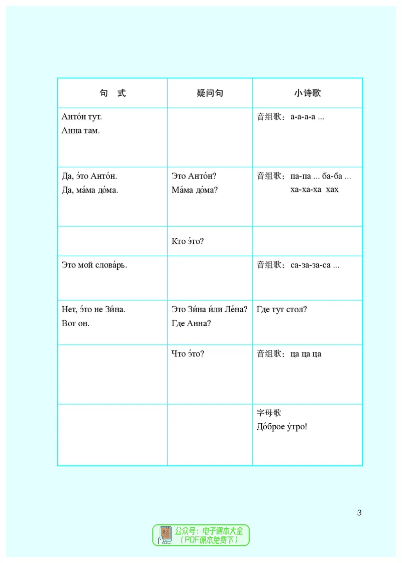 《义务教育教科书俄语7年级全一册_光塔笔记初中课本_初中二外（日俄德法西班牙）_初中俄语》第8页预览