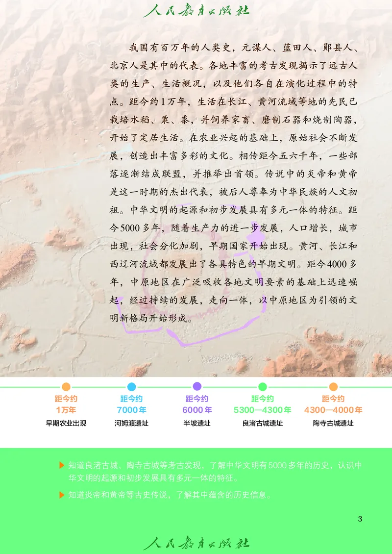 《中国历史第一册（2025春）_光塔笔记初中课本_初中历史_五四制》第8页预览