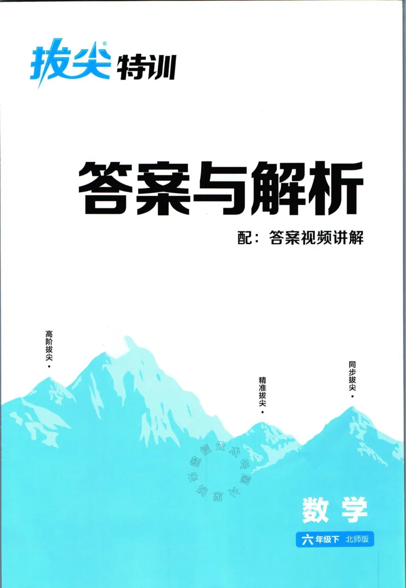 《010.北师版数学拔尖特训六年级下册答案_小学1-6年级全科全套_1-6年级全科下册_六年级_其他补充资料_数学北师版资料》第1页预览