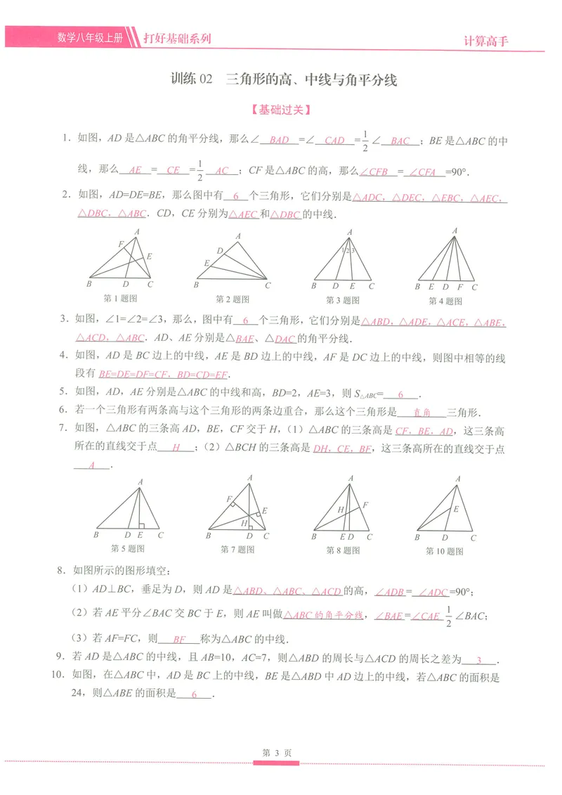 《25版计算高手八年级上册数学（教师用书）-_初中全科目同步习题+精品试卷（7-9年级）_25秋初中数学《同步习题+精品试卷》_初中数学人教版试卷_初中数学人教版7-9年级上册》第9页预览