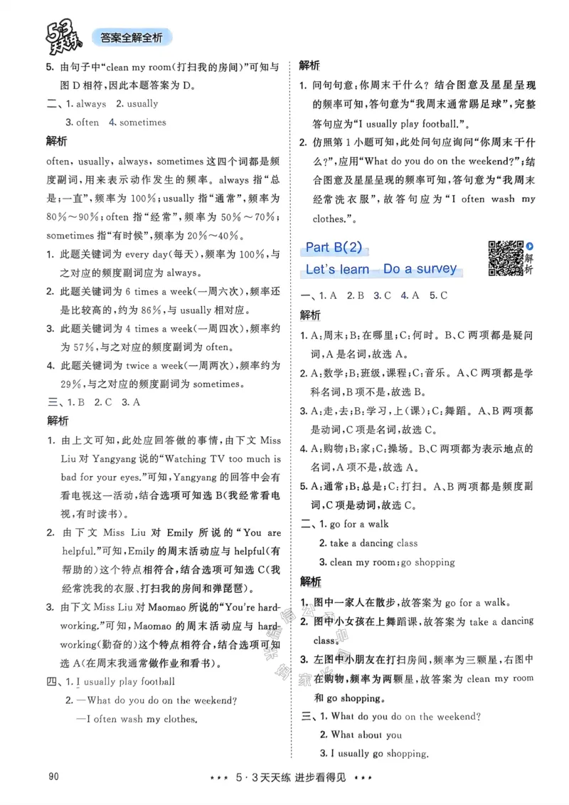 《011.24春人教PEP英语53天天练五年级下册答案公众号：米妈家长圈_小学1-6年级全科全套_1-6年级全科下册_五年级_其他补充资料_教辅系列_英语人教PEP资料》第7页预览
