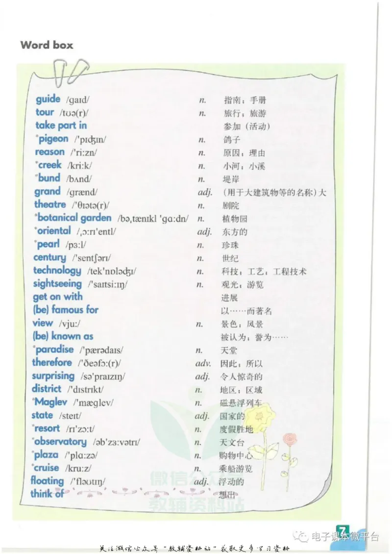 《七年级下册英语上海牛津版电子课本_光塔笔记初中课本_初中英语_牛津上海版》第9页预览