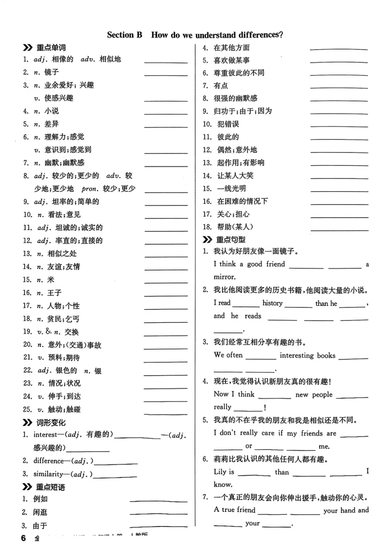 《2026《初中英语•全品作业本》8上默写本_初中全科目同步习题+精品试卷（7-9年级）_25秋初中英语《同步习题+精品试卷》_初中英语（人教版）试卷_初中英语7-9年级上册_《全品作业本》25秋》第7页预览