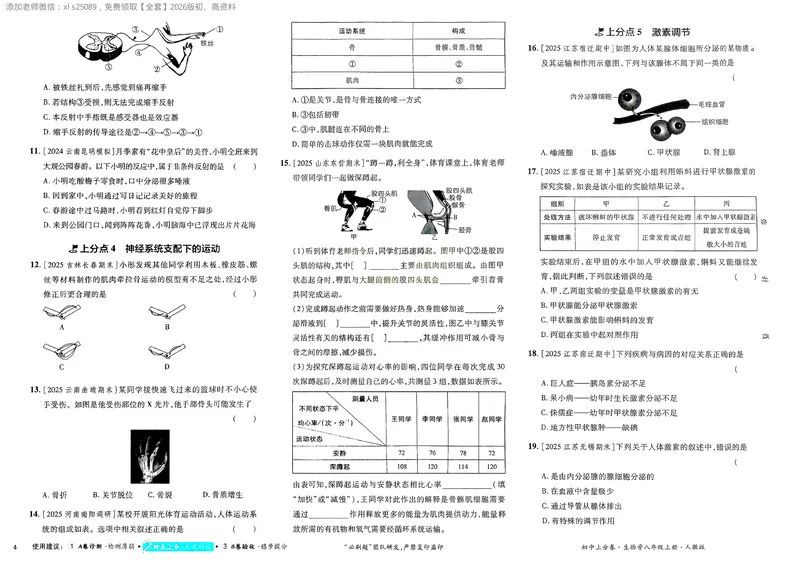 《2025秋初中上分卷生物8年级上册_2026版初中《必刷题上分卷》8年级上册（8科）北师+人教_2026《初中上分卷》生物RJ》第6页预览
