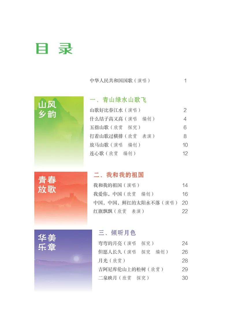 《音乐七上（广西桂教接力版）2024秋_光塔笔记初中课本_初中音乐_桂教版》第6页预览