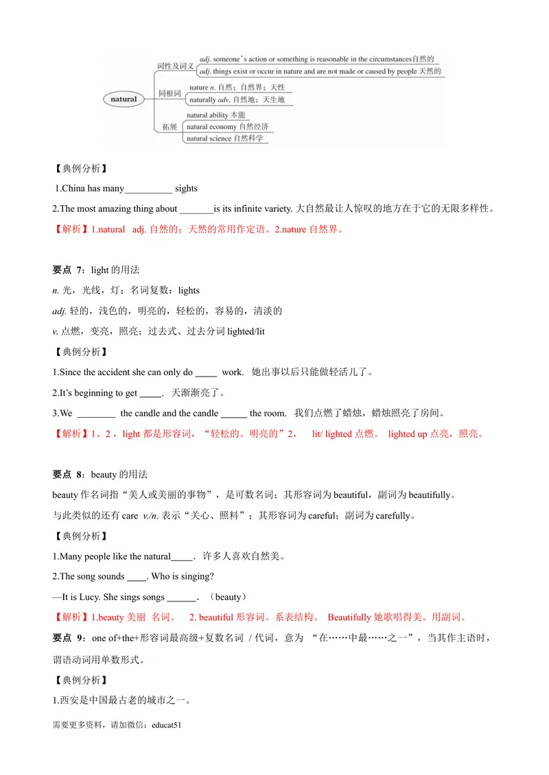 《6.11Unit6单元小结（解析版）_初中全科目同步习题+精品试卷（7-9年级）_25秋初中英语《同步习题+精品试卷》_初中英语（沪教牛津版）试卷_七年级上册_单元测试+单元小结》第4页预览