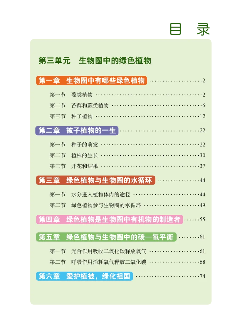 《义务教育教科书（五·四学制）生物学六年级下册_光塔笔记初中课本_初中生物学_鲁科版五四制》第4页预览