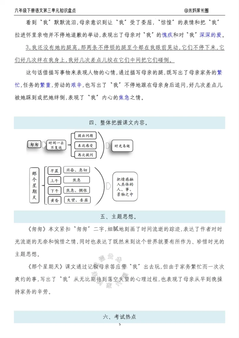 《014.24春语文六年级下册第三单元知识盘点九大专项_小学1-6年级全科全套_1-6年级全科下册_六年级_其他补充资料_语文资料》第5页预览