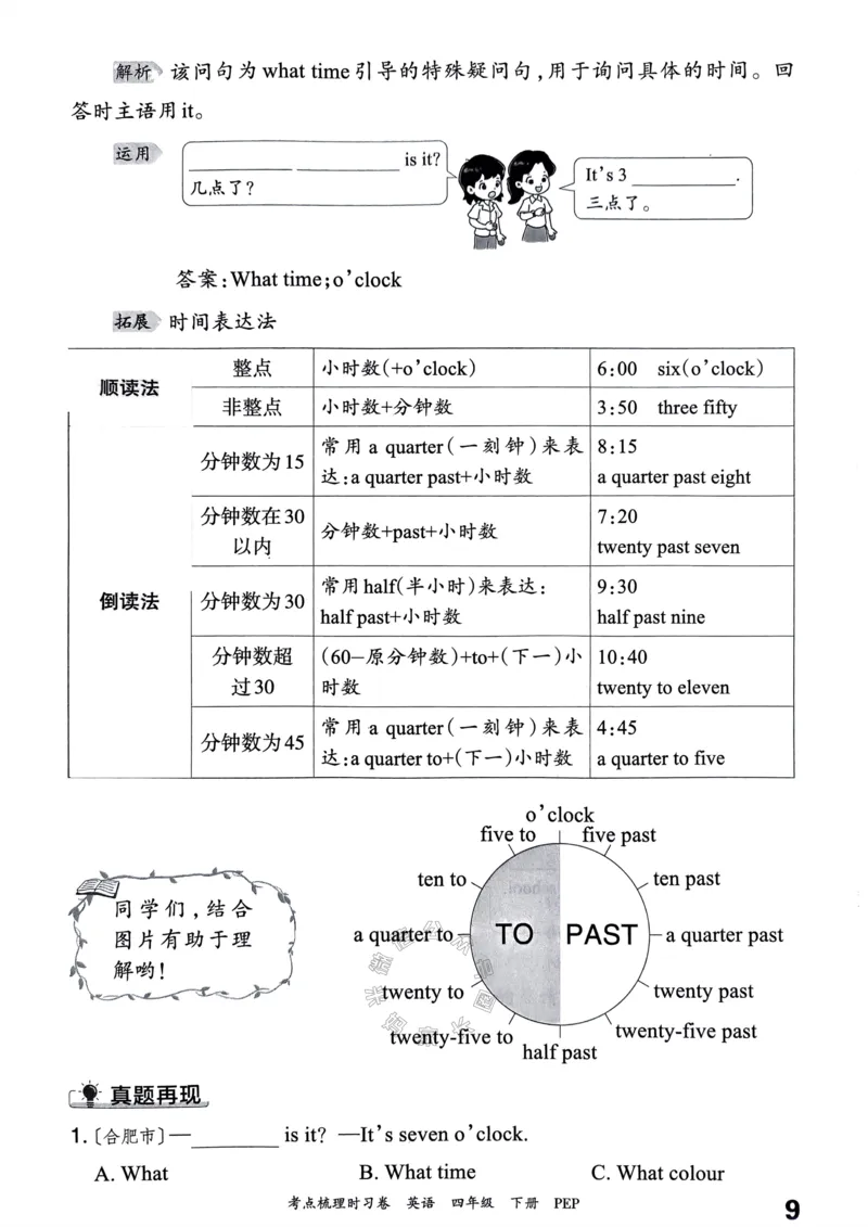 《014.24春人教PEP英语王朝霞考点梳理手册四年级下册公众号：米妈家长圈_小学1-6年级全科全套_1-6年级全科下册_四年级_其他补充资料_英语人教PEP资料》第10页预览