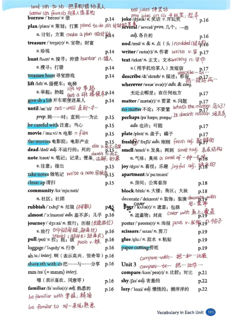 《人教版英语八年级上册单词自学笔记_🌲八年级课堂笔记_25年秋2025年秋人教版英...材八年级上册教材笔记》第3页预览