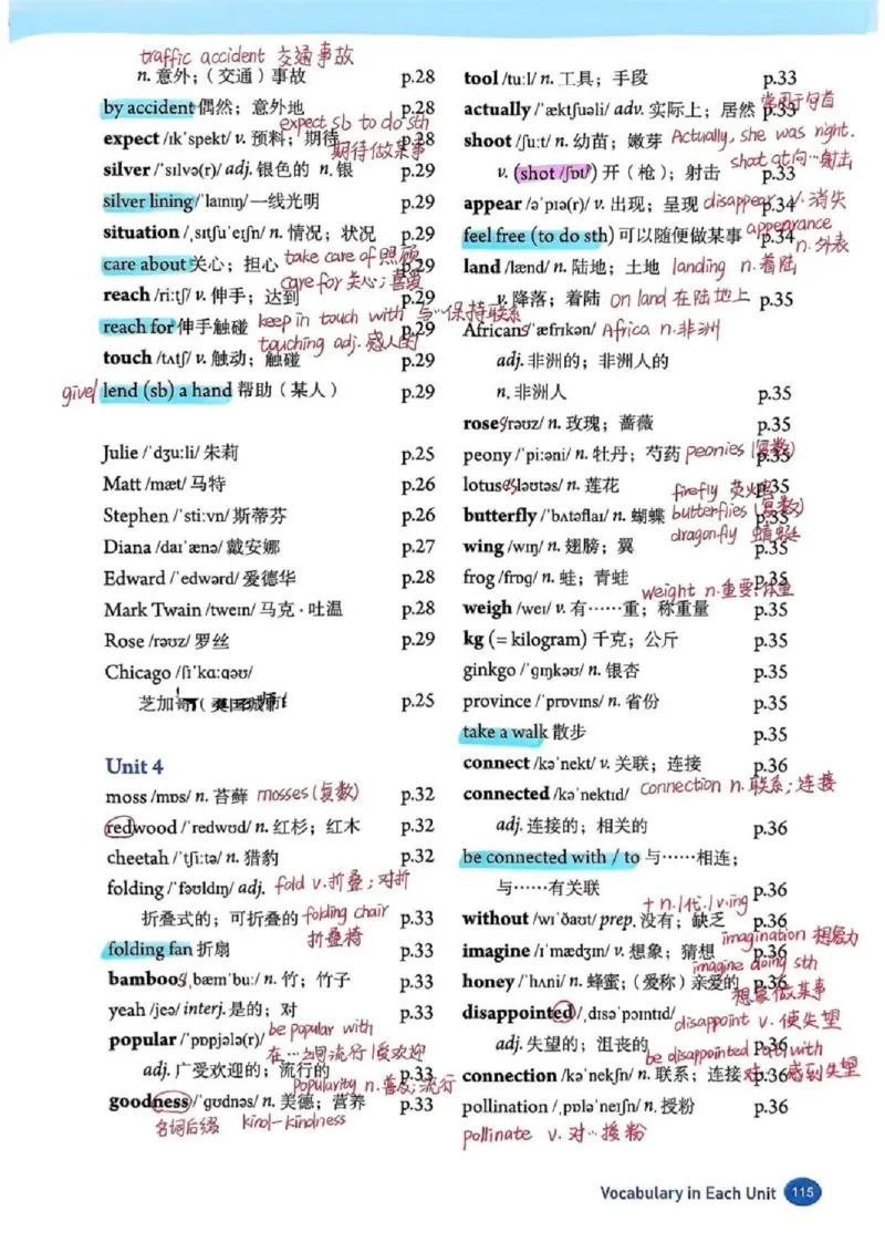 《人教版英语八年级上册单词自学笔记_🌲八年级课堂笔记_25年秋2025年秋人教版英...材八年级上册教材笔记》第5页预览