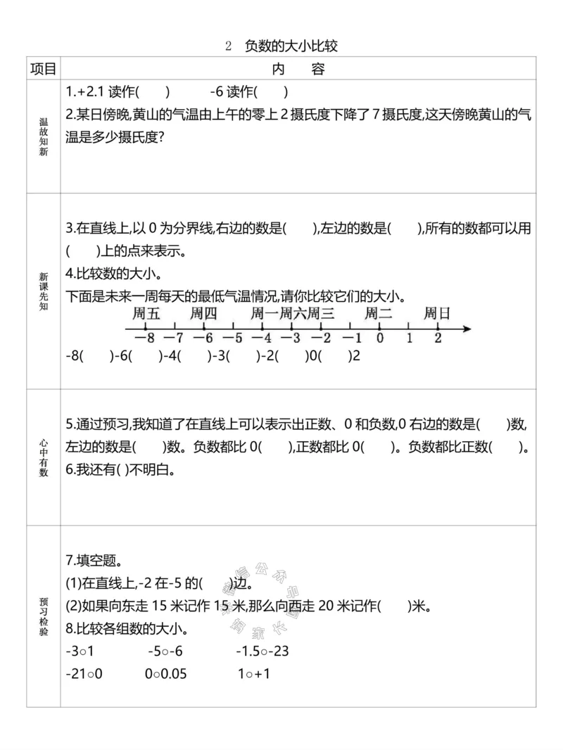 《020.24春人教版数学理想树必刷题六年级下册预习单（有答案）_小学1-6年级全科全套_1-6年级全科下册_六年级_其他补充资料_数学人教版资料》第2页预览