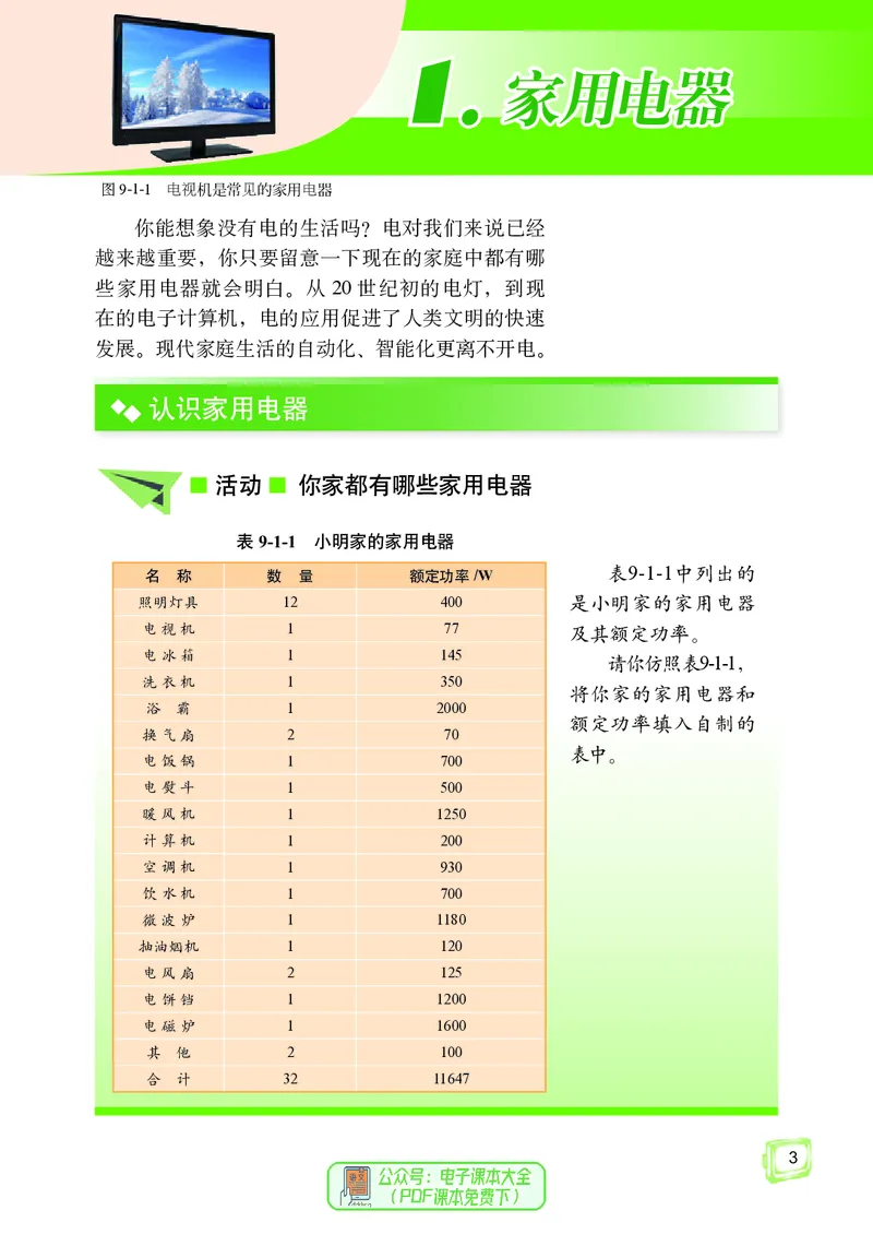 《义务教育教科书物理九年级下册_光塔笔记初中课本_初中物理_教科版》第10页预览