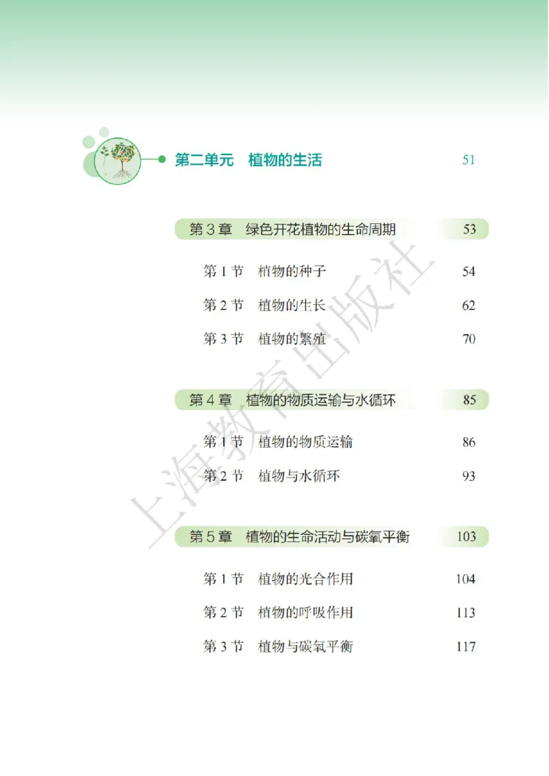 《生物七上沪教版五四制（2024秋）_光塔笔记初中课本_初中生物学_沪教版五四制》第7页预览