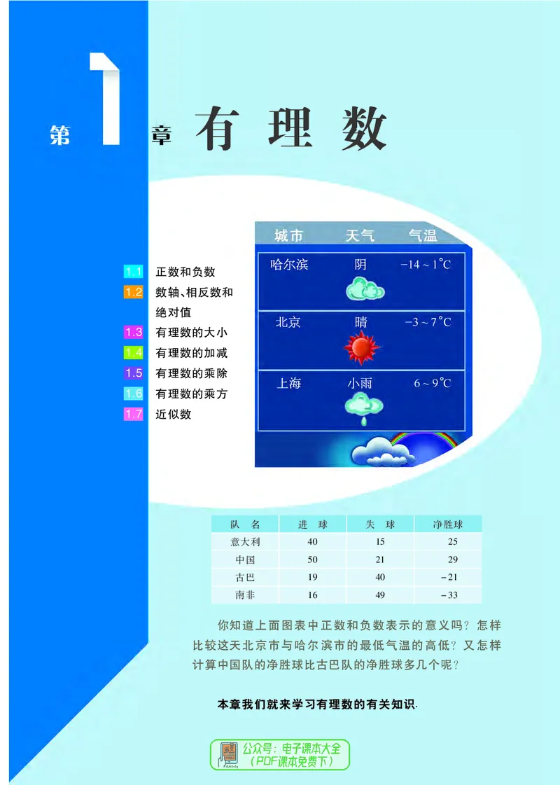 《义务教育教科书数学七年级上册_光塔笔记初中课本_初中数学_沪科版》第8页预览