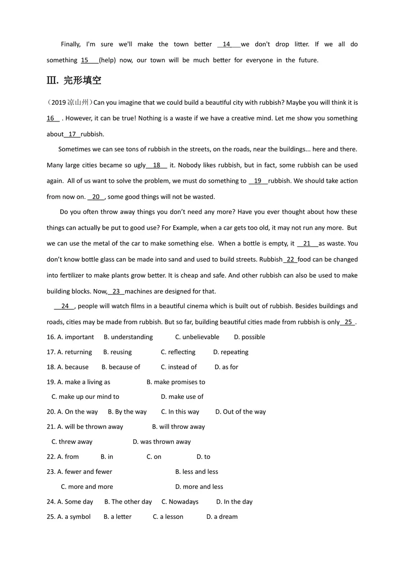 《Unit6Caringforyourhealtha第4课时Morepracticeandculturecorner同步练习_初中全科目同步习题+精品试卷（7-9年级）_25秋初中英语《同步习题+精品试卷》_初中英语（沪教牛津版）试卷_九年级下册》第2页预览