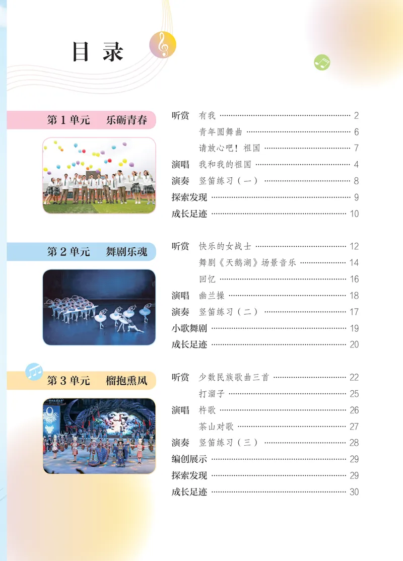 《音乐八上（苏少版简谱）2025秋_光塔笔记初中课本_初中音乐_苏少版_苏少版（简谱）》第5页预览