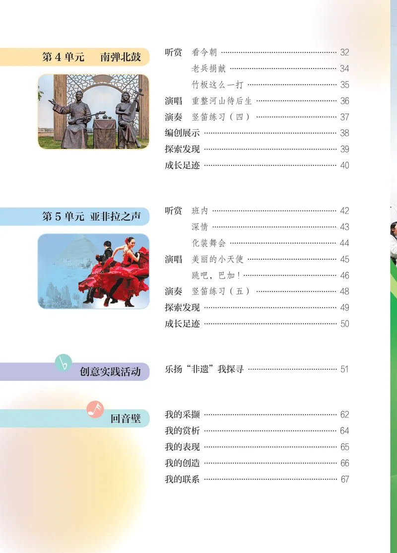 《音乐八上（苏少版简谱）2025秋_光塔笔记初中课本_初中音乐_苏少版_苏少版（简谱）》第6页预览