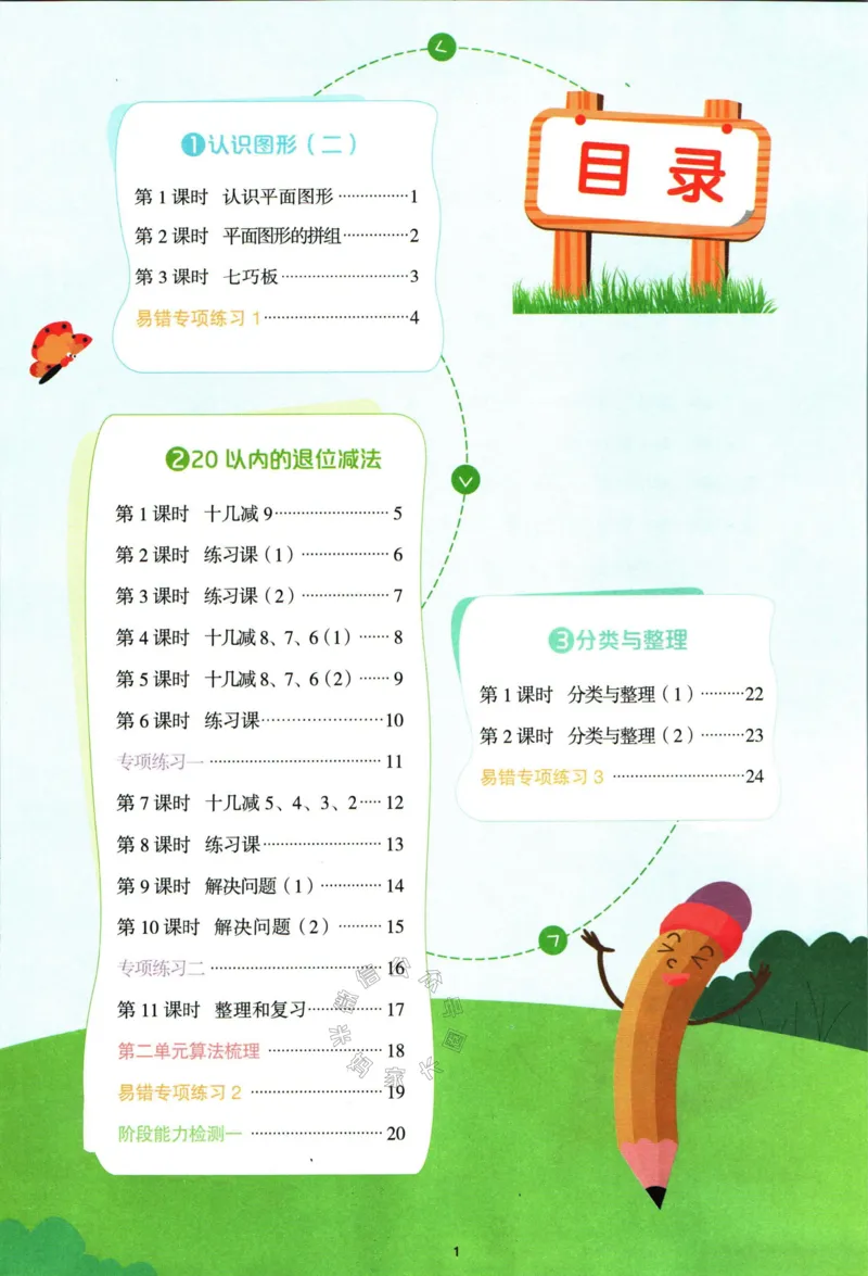 《014.24春人教版数学阳光同学计算小达人一年级下册（有答案）_小学1-6年级全科全套_1-6年级全科下册_一年级_其他补充资料_数学人教版资料》第2页预览