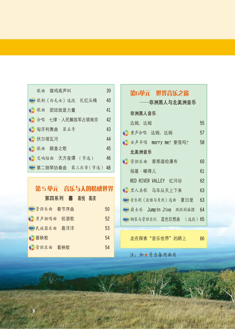 《音乐（粤教花城版）9年级上册_光塔笔记初中课本_初中音乐_粤教花城版》第5页预览