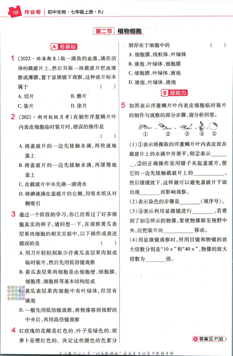 《教材帮7年级上册生物人教版作业帮_初中7-9年级《教材帮》_007教材帮-初中全科_初中教材帮7-9年级生物》第10页预览