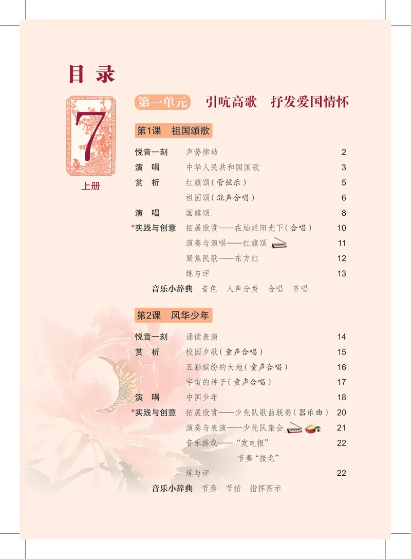 《音乐七上（沪教版）2024秋_光塔笔记初中课本_初中音乐_沪教版》第5页预览
